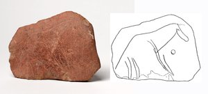 Motivo de caballo inciso en una placa de piedra caliza de Unbekannt Unbekannt